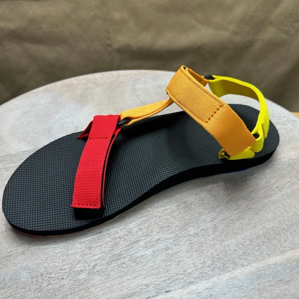 Teva Original Universal Pride Rainbow Sandals Mens 11 Multi-Color Strappy 3768